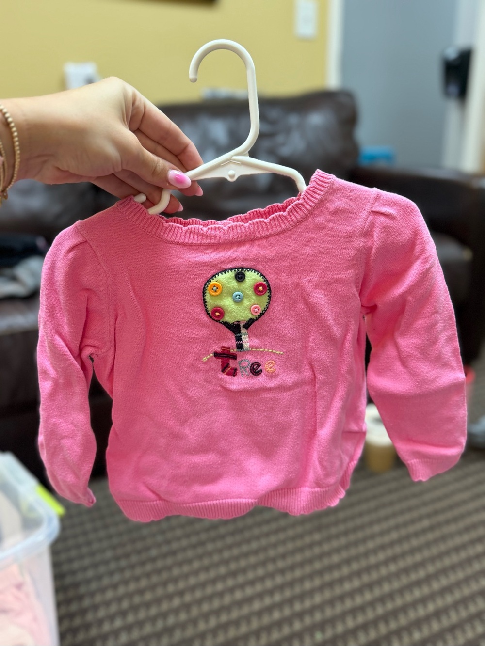 Gymboree Pink Tree Applique Sweatshirt